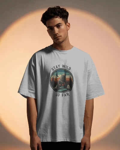 "Stay Wild" Unisex Standard Crew T-Shirt for Male and Female Both (All sizes)