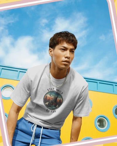 "Stay Wild" Unisex Standard Crew T-Shirt for Male and Female Both (All sizes)